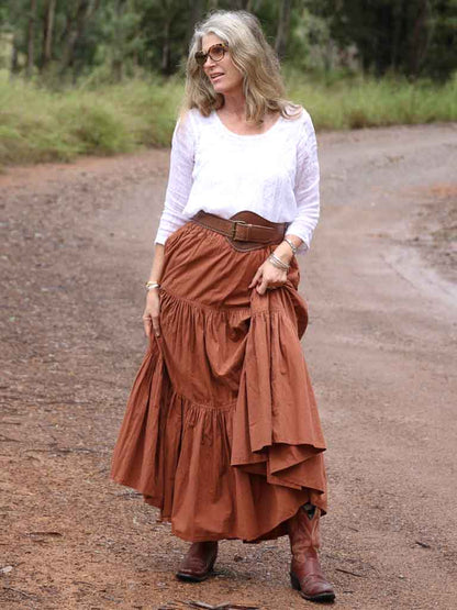 Babushka Wide Leather  Belt