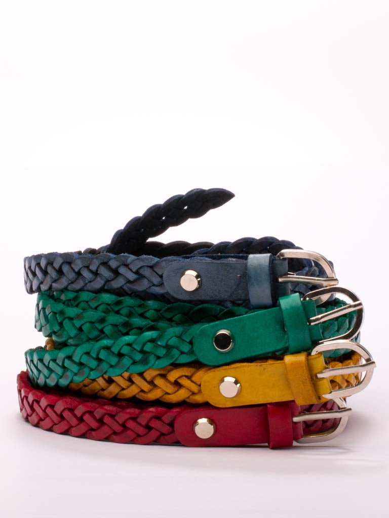 Skinnies Leather Woven Belt