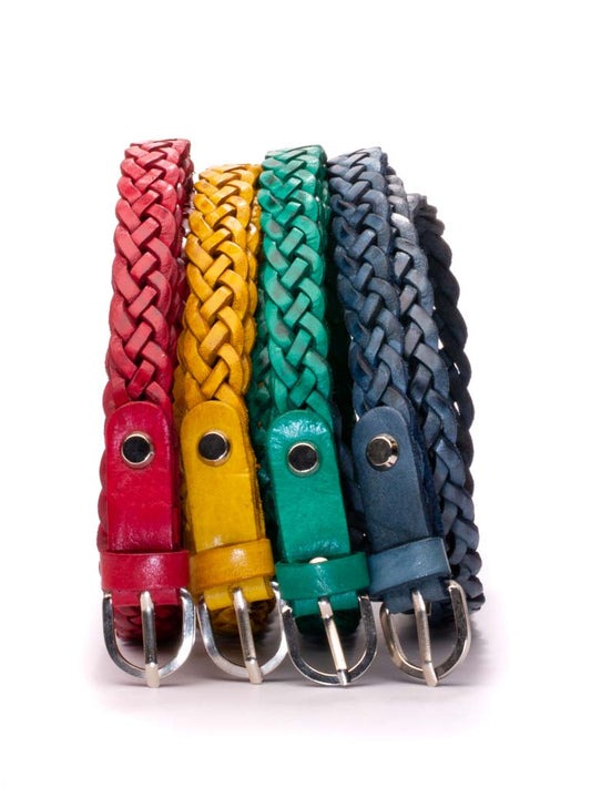 Skinnies Leather Woven Belt