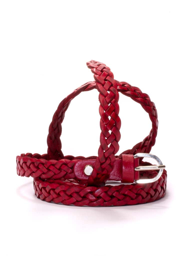 Skinnies Leather Woven Belt