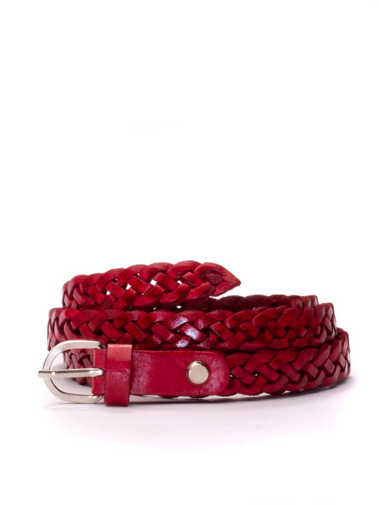 Skinnies Leather Woven Belt