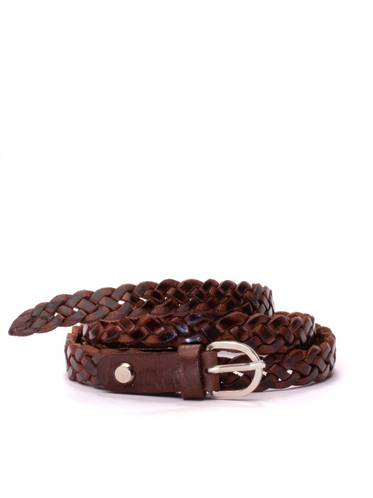 Skinnies Leather Woven Belt