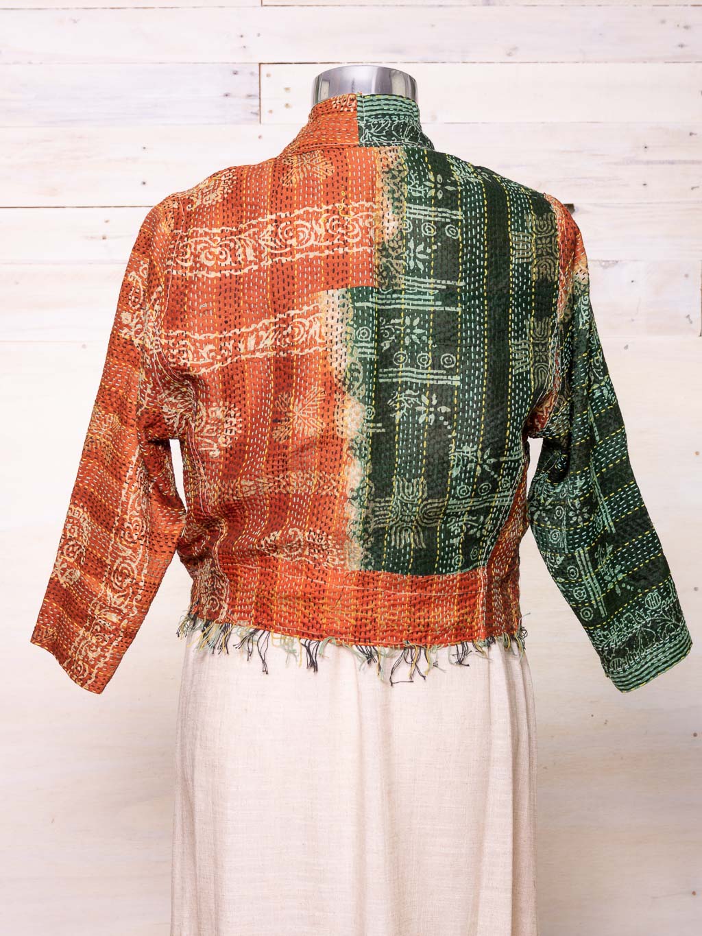 Boho Silk Chic Jacket. Autumn Size 10