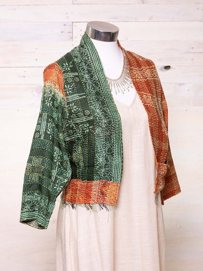 Boho Silk Chic Jacket. Autumn Size 10