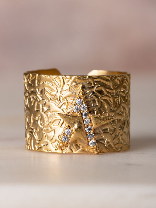 Gold Shooting Star Ring