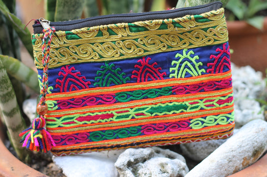 Banjara purse bag in bright flouro colours