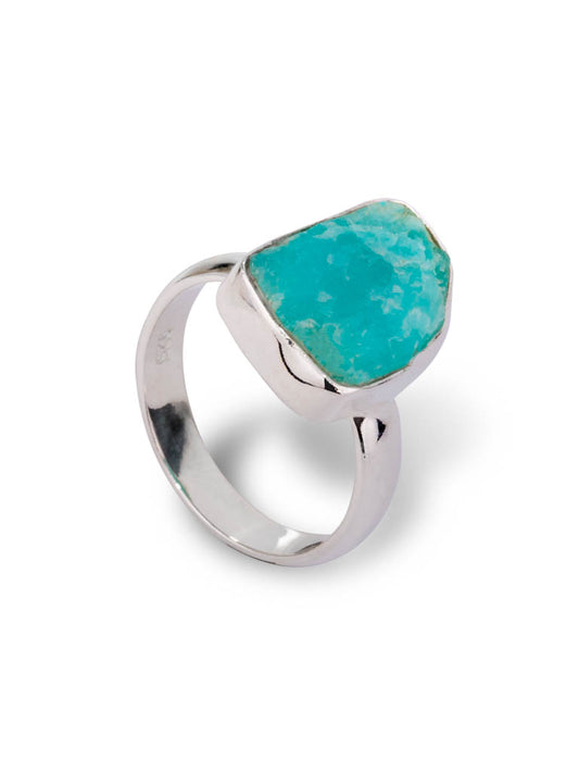 Silver Ring Larimar