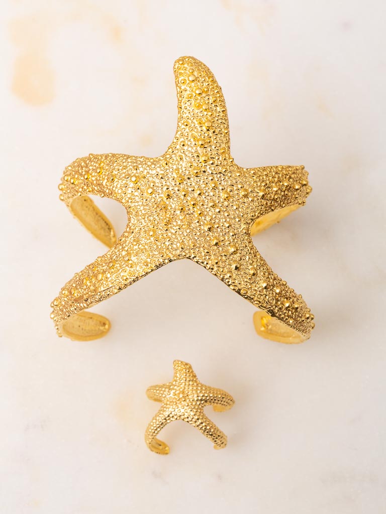 Gold Starfish Ring