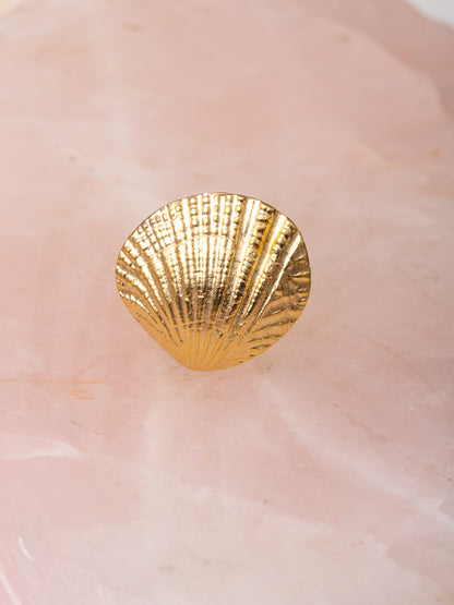 Gold shell ring