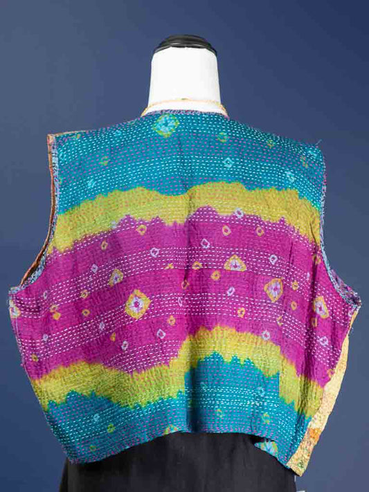 Bohemian, Gypsy, Hippy vest reversible. size 14