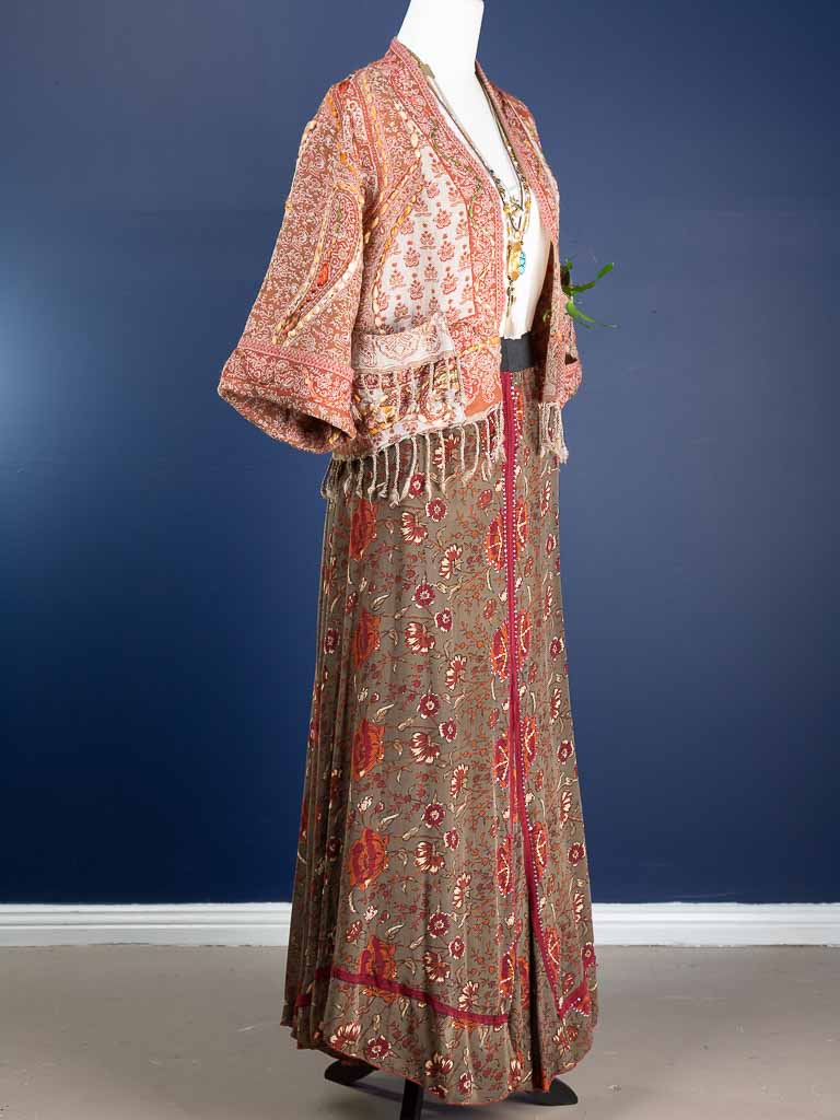 Olive Garden Silk Sari Skirt