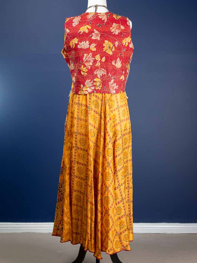 Desert Coloured Silk Sari Skirt