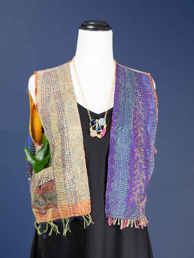 Bohemian, Gypsy, Hippy Fire & Ice vest size 12