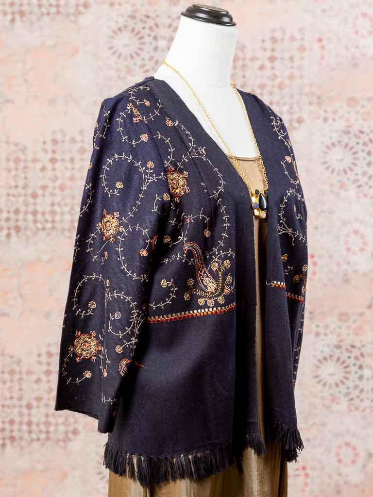 Wool Aria Jacket Black | Hand Embroidered | Taboo Fashion – taboo