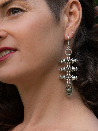 Silver Tear Earring