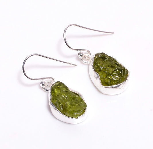 Silver Earring with Peridot