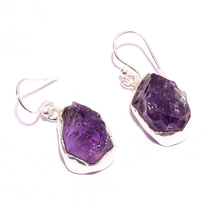 Silver Earring with Amethyst