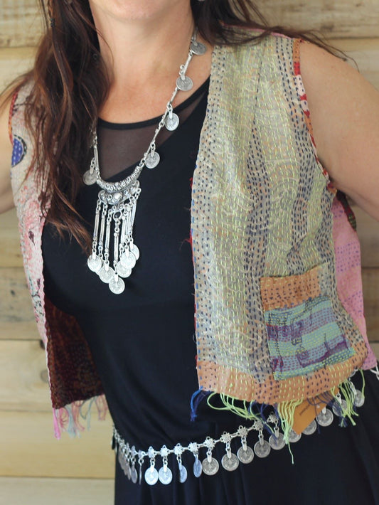 Bohemian, Gypsy, Hippy Vest Prem 2- Size 12